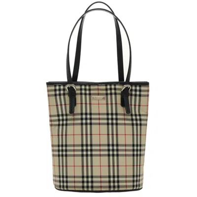 Pre-owned Burberry Nova Check Beige Synthetic Tote Bag ()