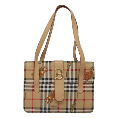Pre-owned Burberry Nova Check Beige Synthetic Tote Bag ()