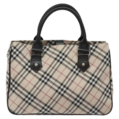 Pre-owned Burberry Nova Check Beige Synthetic Tote Bag () In Sand