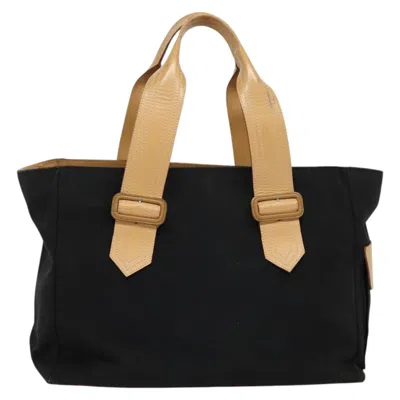 Pre-owned Burberry Nova Check Black Canvas Tote Bag ()