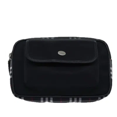 Pre-owned Burberry Nova Check Black Synthetic Shoulder Bag ()