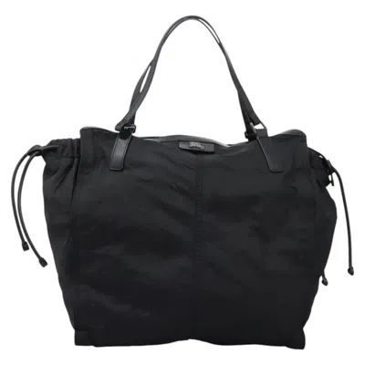 Pre-owned Burberry Nova Check Black Synthetic Tote Bag ()