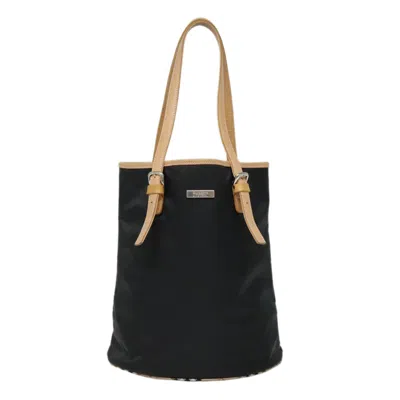 Pre-owned Burberry Nova Check Black Synthetic Tote Bag ()