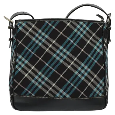 Pre-owned Burberry Nova Check Blue Canvas Shoulder Bag ()