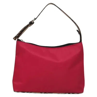 Pre-owned Burberry Nova Check Blue Label Nylon Pink Nylon Shoulder Bag Bag ()