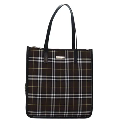 Pre-owned Burberry Nova Check Brown Synthetic Tote Bag ()