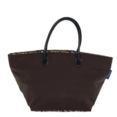 Pre-owned Burberry Nova Check Brown Synthetic Tote Bag ()