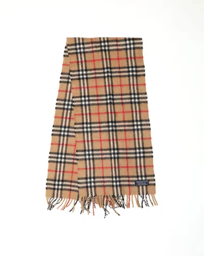 Burberry Nova Check Cashmere Scarf In Brown