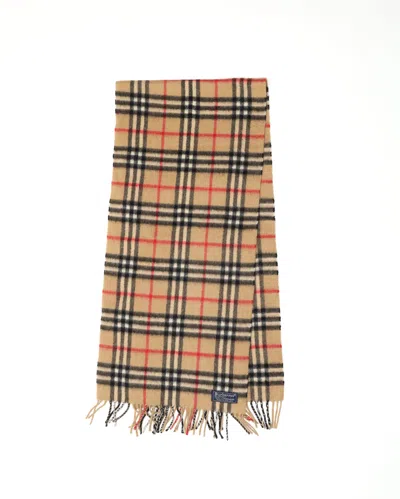 Burberry Nova Check Cashmere Scarf In Brown
