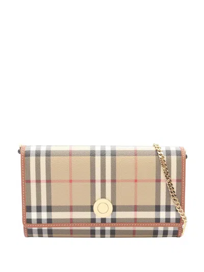 Pre-owned Burberry Nova Check Chain Wallet
