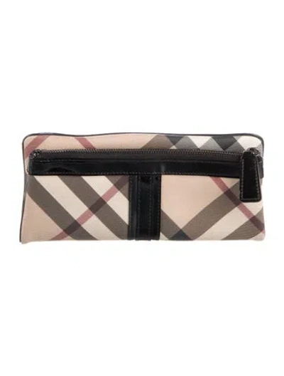 Pre-owned Burberry Nova Check Clutch