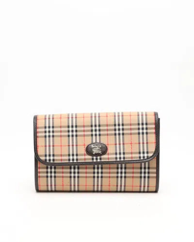 Burberry Nova Check Clutch Bag In Sand