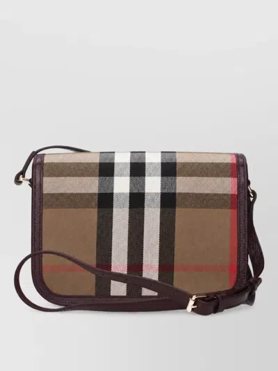 Burberry Nova Check Fabric Clutch Bag In Brown