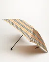 Burberry Nova Check Folding Umbrella In Neutral