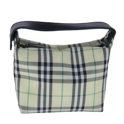 Pre-owned Burberry Nova Check Green Synthetic Clutch Bag ()