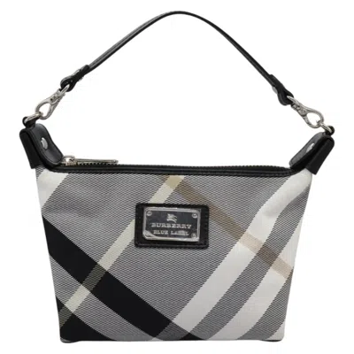 Pre-owned Burberry Nova Check Grey Canvas Clutch Bag ()