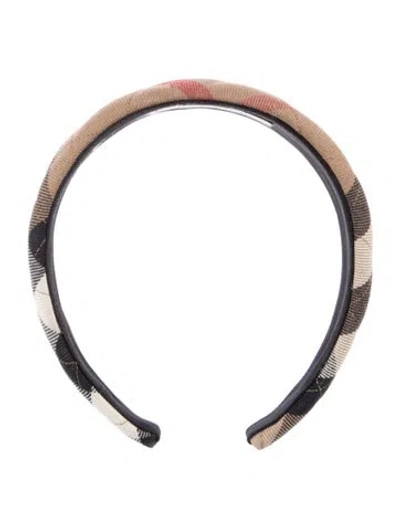 Pre-owned Burberry Nova Check Headband In Brown
