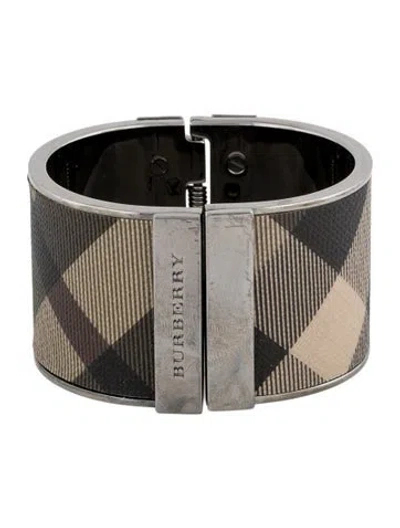 Pre-owned Burberry Nova Check Hinge Bracelet, 6.25" In Multi