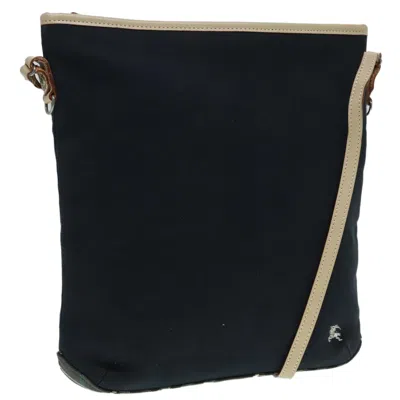 Pre-owned Burberry Nova Check Navy Canvas Shoulder Bag ()