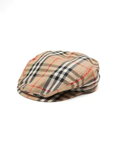 Pre-owned Burberry Nova Check Newsboy Hat