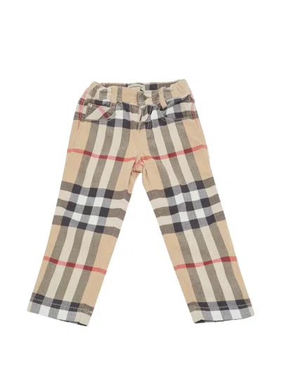 Pre-owned Burberry Nova Check Pants In Neutral