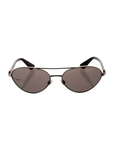 Pre-owned Burberry Nova Check Pattern Aviator Sunglasses In Neutral