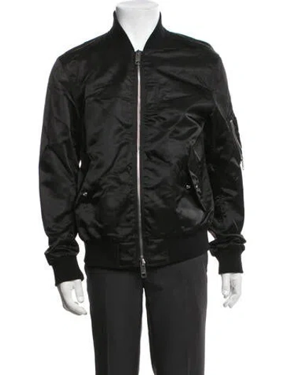 Pre-owned Burberry Nova Check Pattern Bomber Jacket In Black