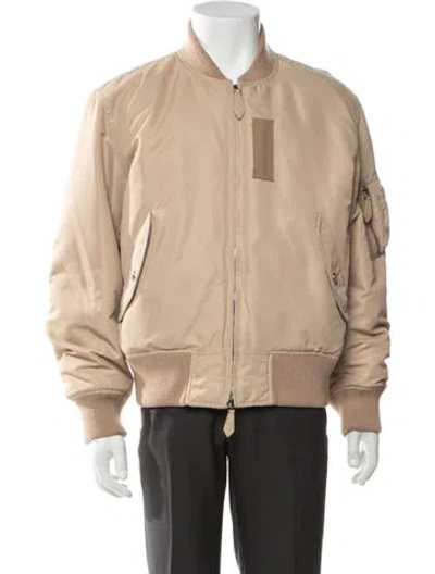 Pre-owned Burberry Nova Check Pattern Bomber Jacket In Neutrals