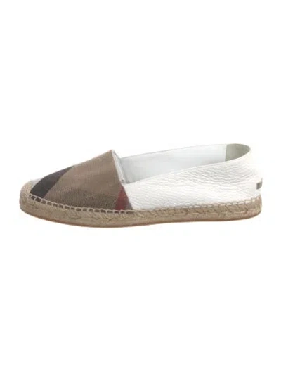 Pre-owned Burberry Nova Check Pattern Canvas Espadrilles In Brown