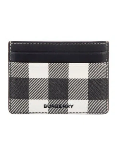 Pre-owned Burberry Nova Check Pattern Card Holder W/ Tags In Black