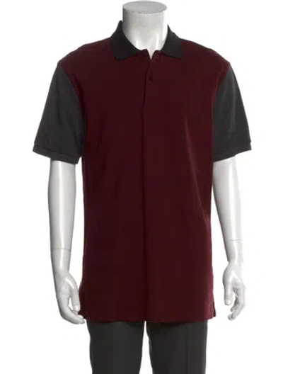 Pre-owned Burberry Nova Check Pattern Collar Polo Shirt In Red