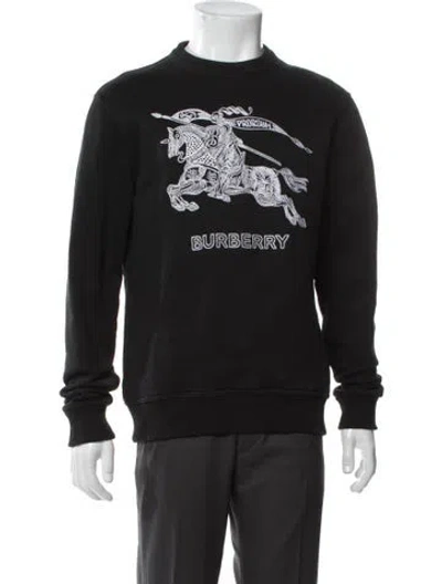 Pre-owned Burberry Nova Check Pattern Crew Neck Sweatshirt In Black