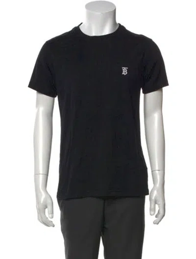 Pre-owned Burberry Nova Check Pattern Crew Neck T-shirt In Black