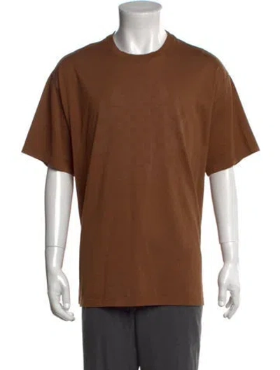 Pre-owned Burberry Nova Check Pattern Crew Neck T-shirt In Brown