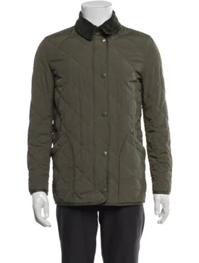 Pre-owned Burberry Nova Check Pattern Jacket In Green