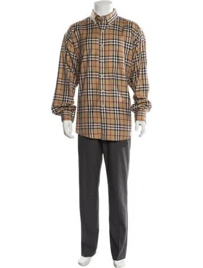 Pre-owned Burberry Nova Check Pattern Long Sleeve Shirt