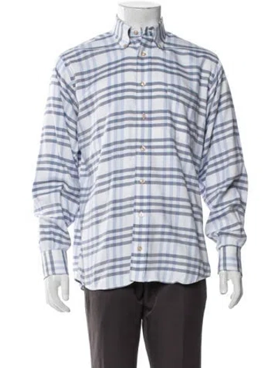 Pre-owned Burberry Nova Check Pattern Long Sleeve Shirt In Multi