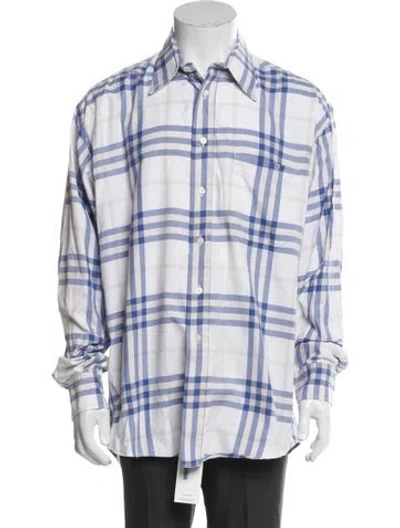 Pre-owned Burberry Nova Check Pattern Long Sleeve Shirt In Neutral