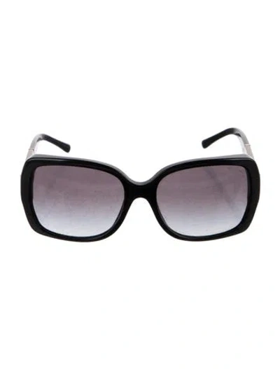 Pre-owned Burberry Nova Check Pattern Oversize Sunglasses In Black
