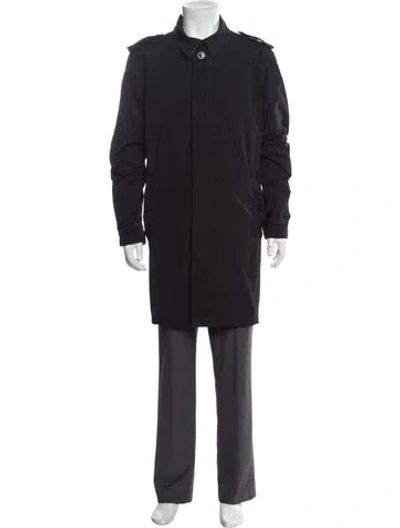 Pre-owned Burberry Nova Check Pattern Parka In Black