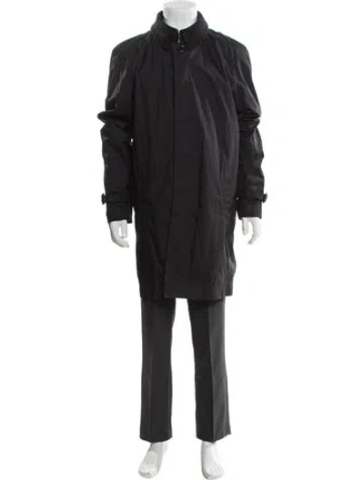 Pre-owned Burberry Nova Check Pattern Parka In Gray