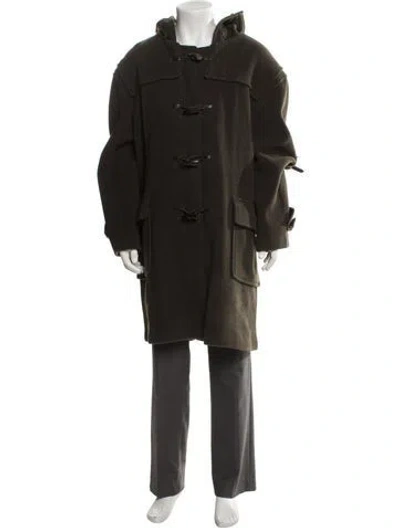 Pre-owned Burberry Nova Check Pattern Parka In Green