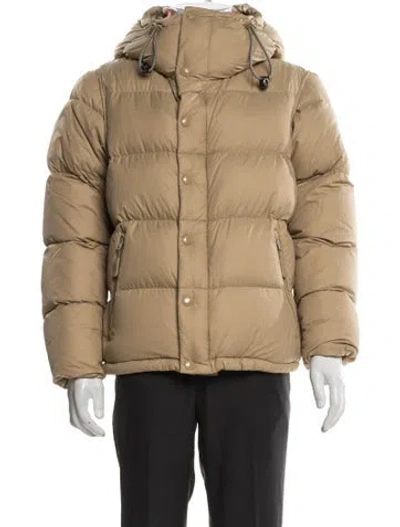 Pre-owned Burberry Nova Check Pattern Puffer Coat W/ Tags In Neutrals