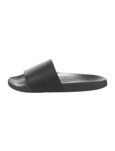 Pre-owned Burberry Nova Check Pattern Rubber Slides In Black