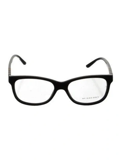 Pre-owned Burberry Nova Check Pattern Square Eyeglasses In Black