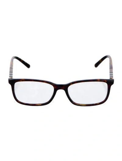 Pre-owned Burberry Nova Check Pattern Square Eyeglasses In Brown