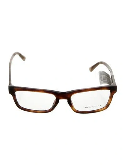 Pre-owned Burberry Nova Check Pattern Square Eyeglasses In Brown