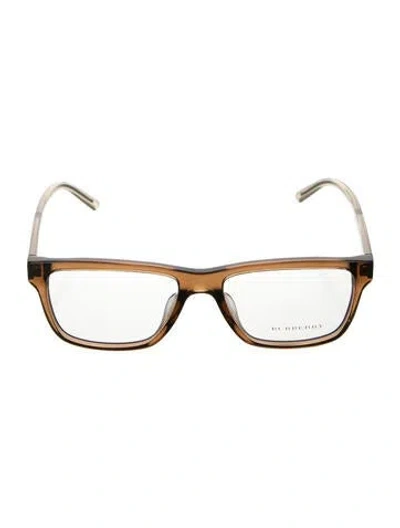 Pre-owned Burberry Nova Check Pattern Square Eyeglasses In Brown