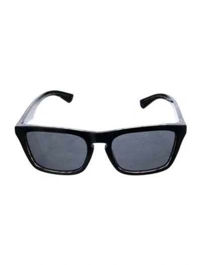 Pre-owned Burberry Nova Check Pattern Square Sunglasses In Black