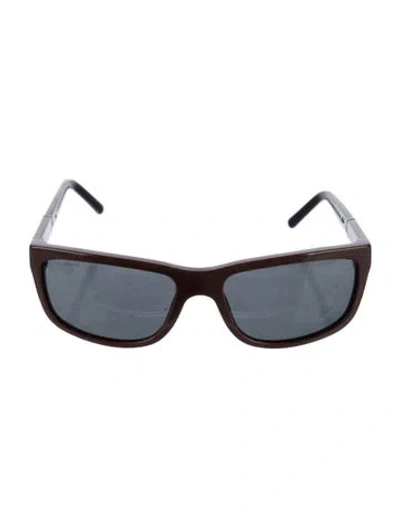 Pre-owned Burberry Nova Check Pattern Square Sunglasses In Black